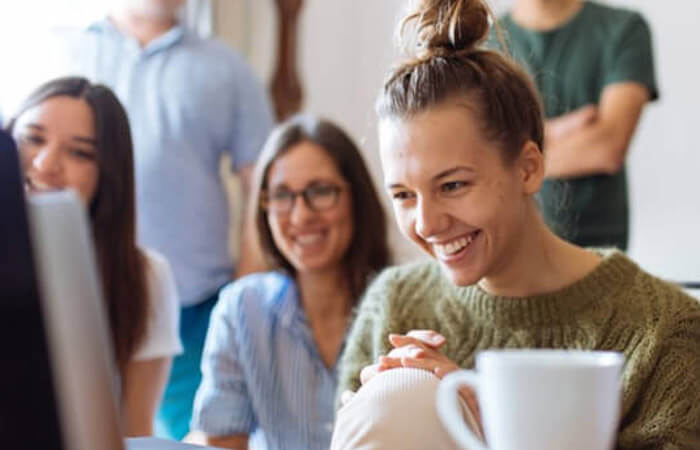 Group with computer